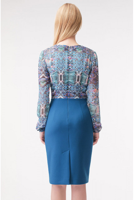 Платье Stella Di Mare 839-16-сине-зеленый