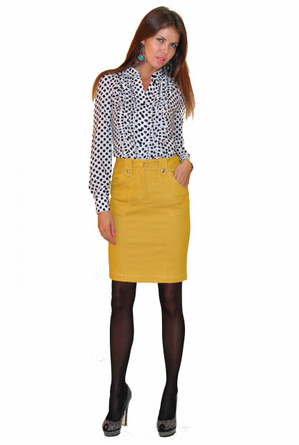 Юбка TAU KITA 152-2-gorchica