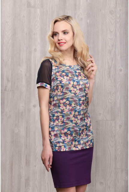 Блуза Bravissimo 161124-серо-синий