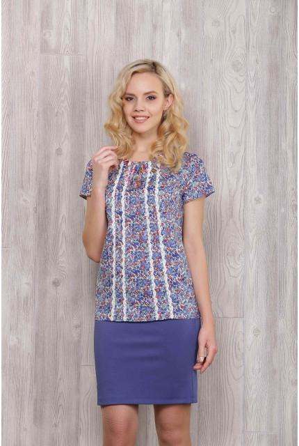 Блуза Bravissimo 161128-бело-голубой