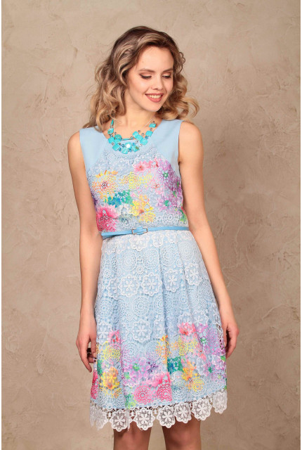 Платье Bravissimo 161503-голубой