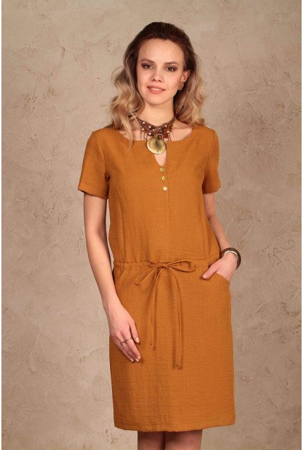 Платье Bravissimo 161522-горчичный