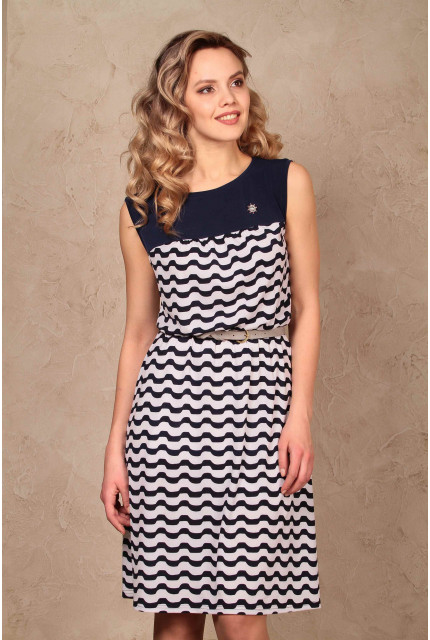 Платье Bravissimo 161530-бело-синий