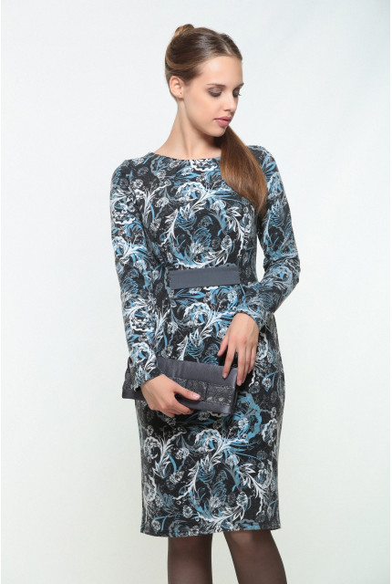 Платье Bravissimo 162533-серо-голубой