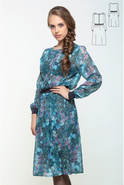 Платье Bravissimo 162543-голубой