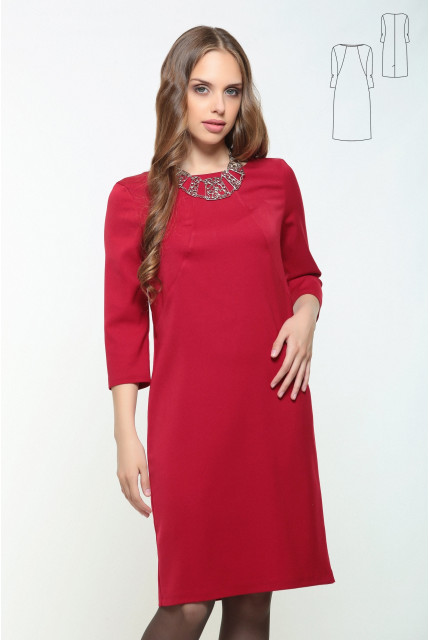 Платье Bravissimo 162550-бордовый