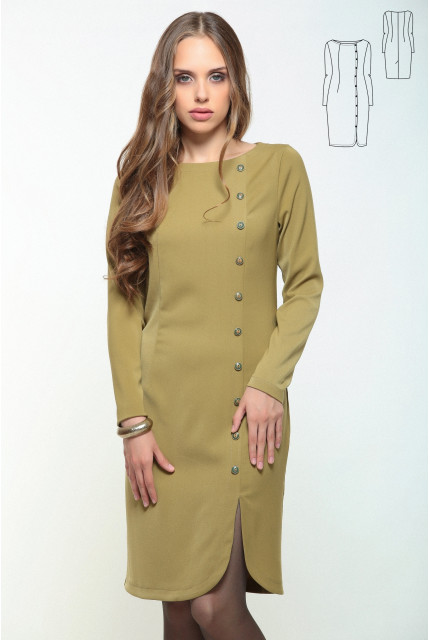 Платье Bravissimo 162554-оливковый