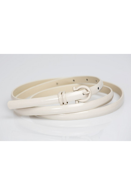 Ремень Emka Fashion R-молочный-глянец