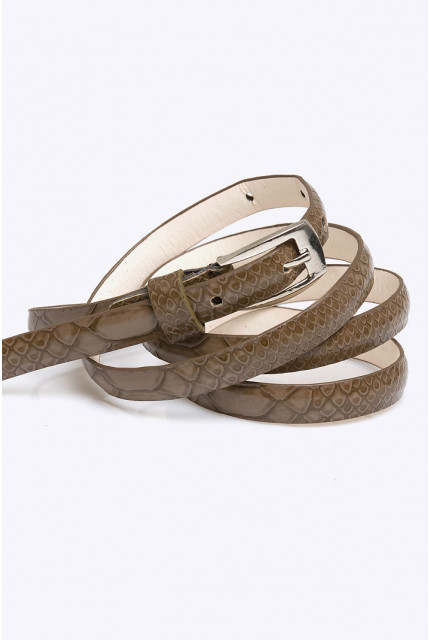 Ремень Emka Fashion коричневый змейка
