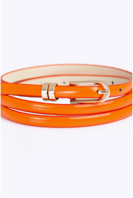 Ремень Emka Fashion R-оранжевый глянец (золот