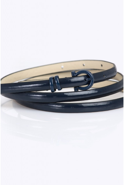 Ремень Emka Fashion R-темно-синий глянец